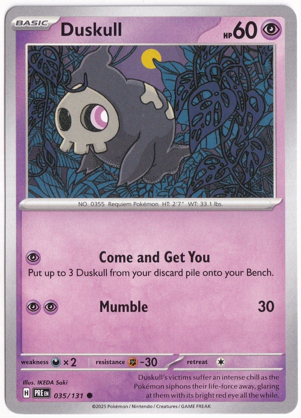 Prismatic EvolutionsDuskull 035/131 - Prismatic Evolutions - Pokemon Kartı (Mint)
