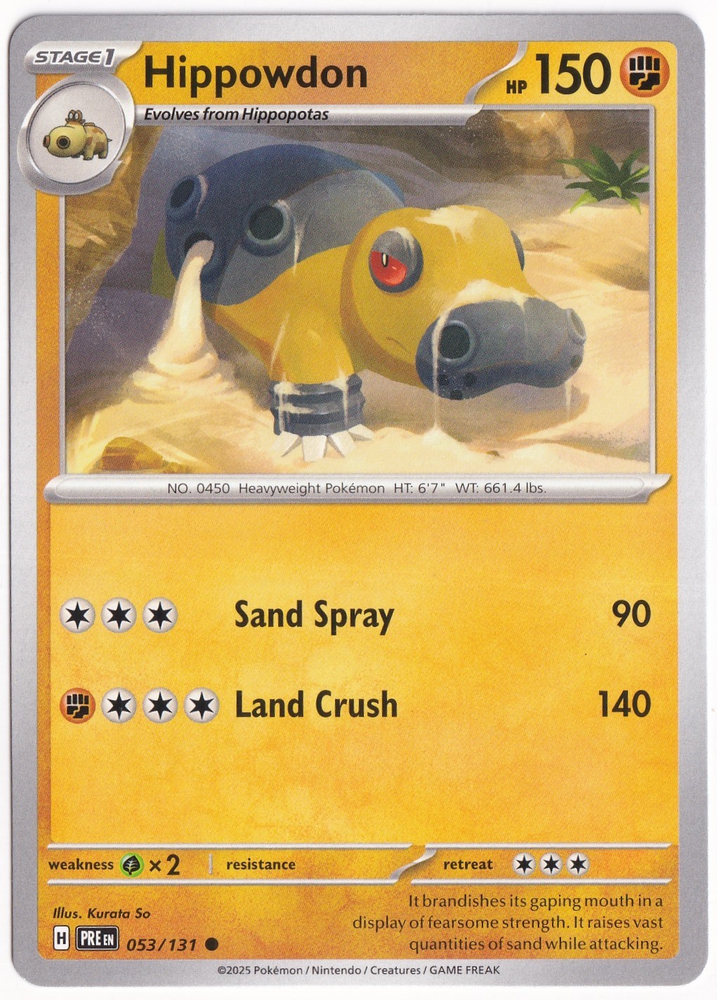 Prismatic EvolutionsHippowdon 053/131 - Prismatic Evolutions - Pokemon Kartı (Mint)