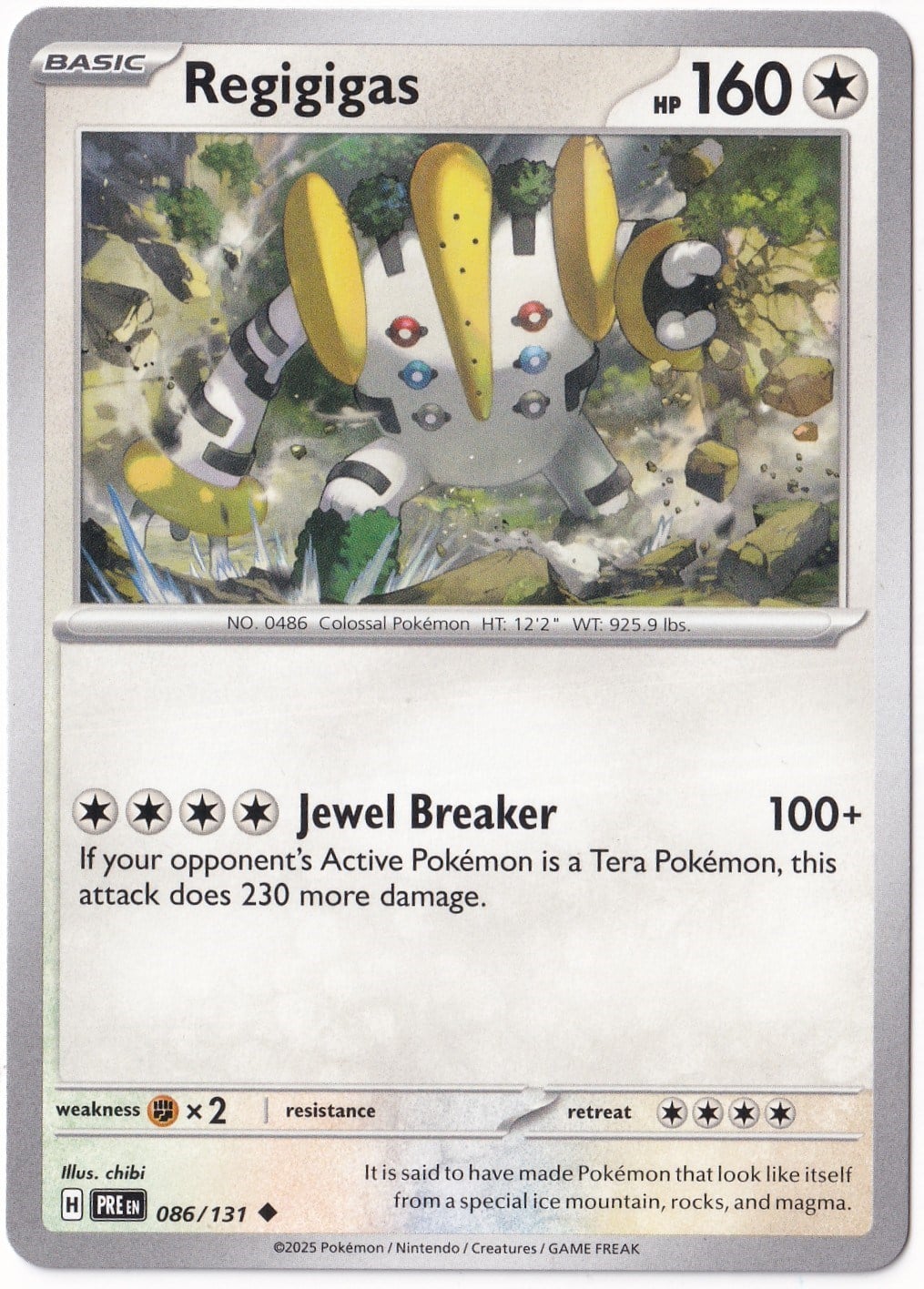 Prismatic EvolutionsRegigigas 086/131 - Prismatic Evolutions - Pokemon Kartı (Mint)
