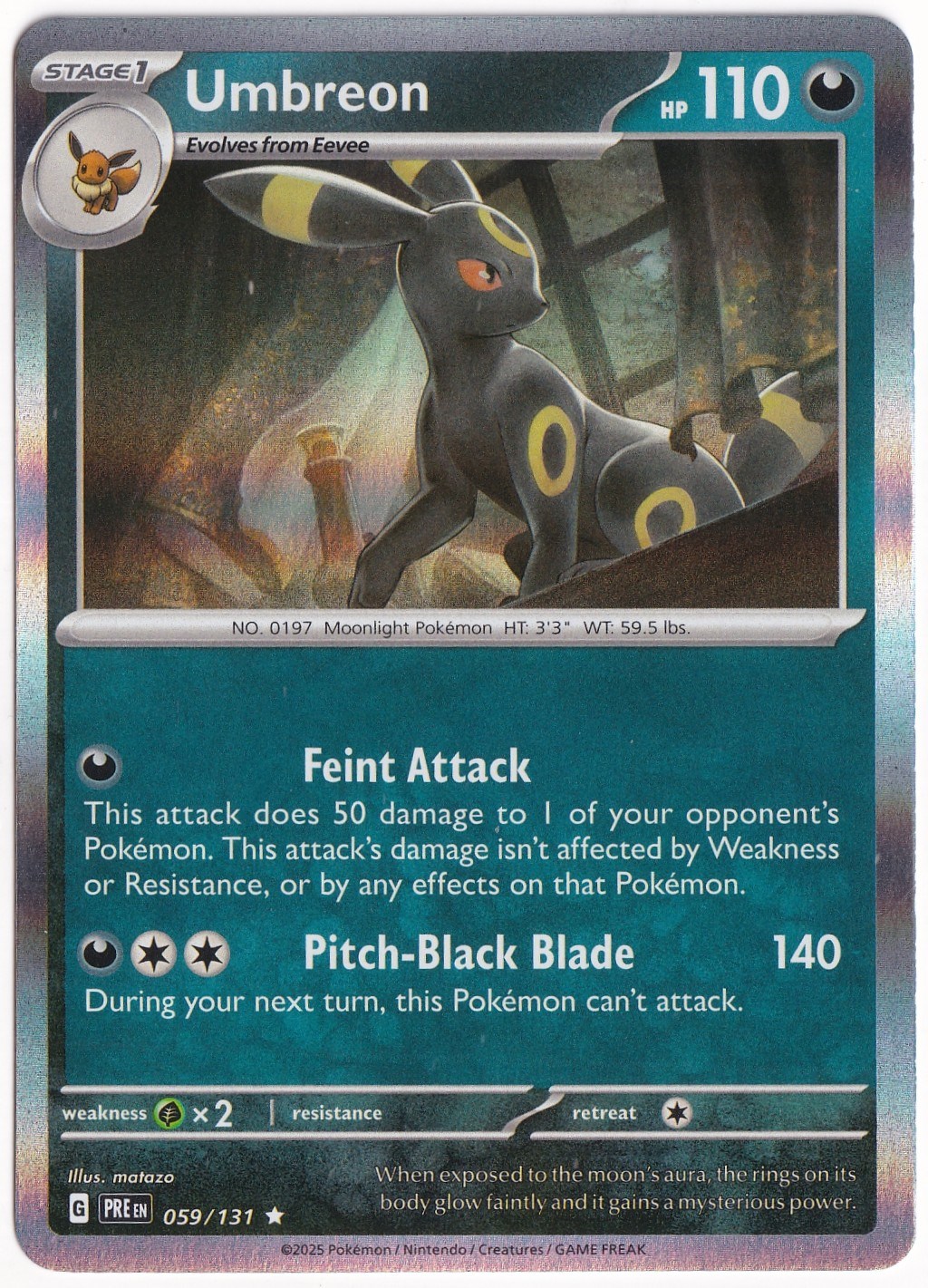 Prismatic EvolutionsUmbreon #59 - Prismatic Evolutions - Pokemon Kartı (Mint)