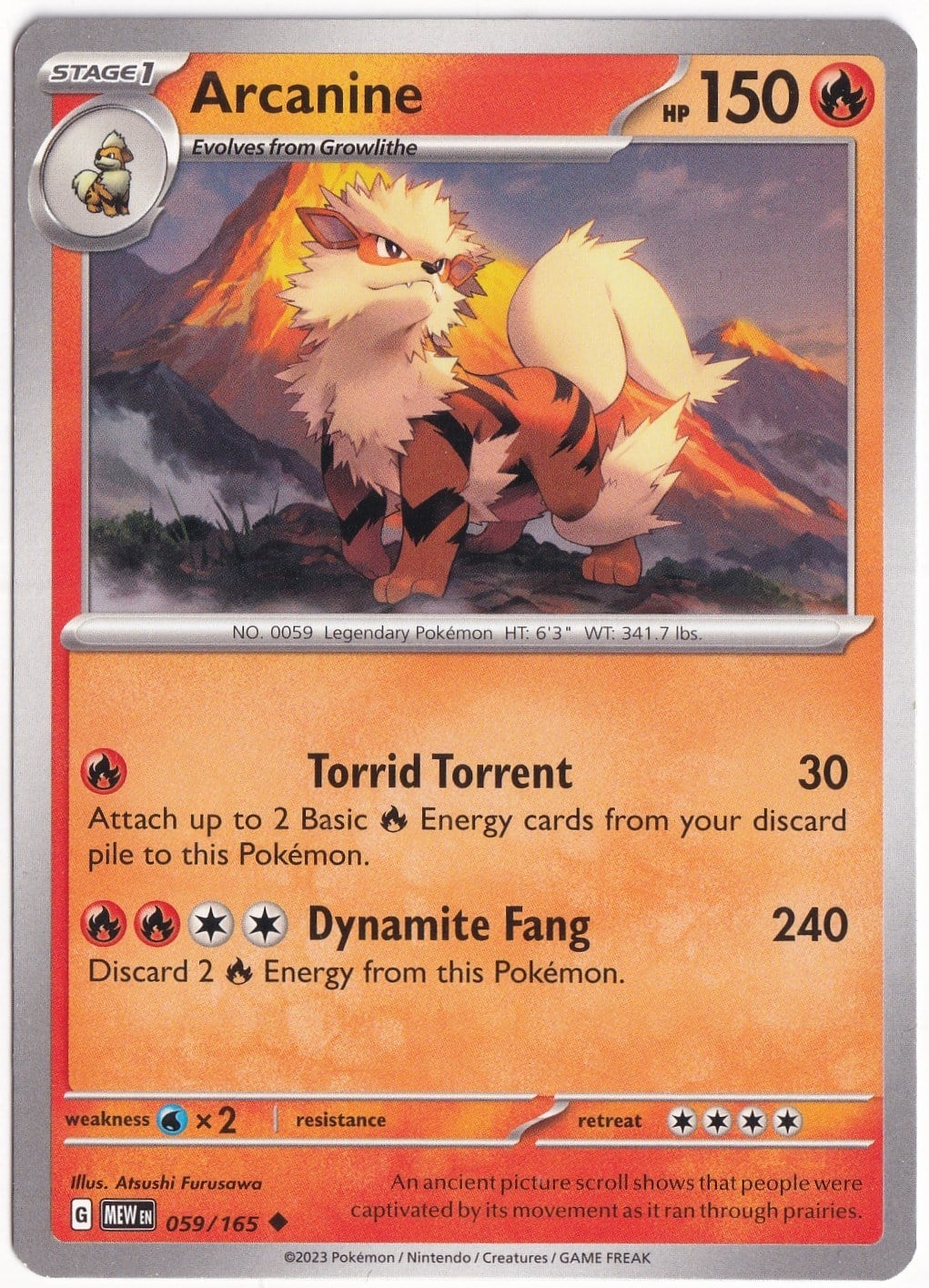 Scarlet & Violet 151Arcanine #59 - Pokemon Scarlet & Violet 151 - Pokemon Kartı (Mint)