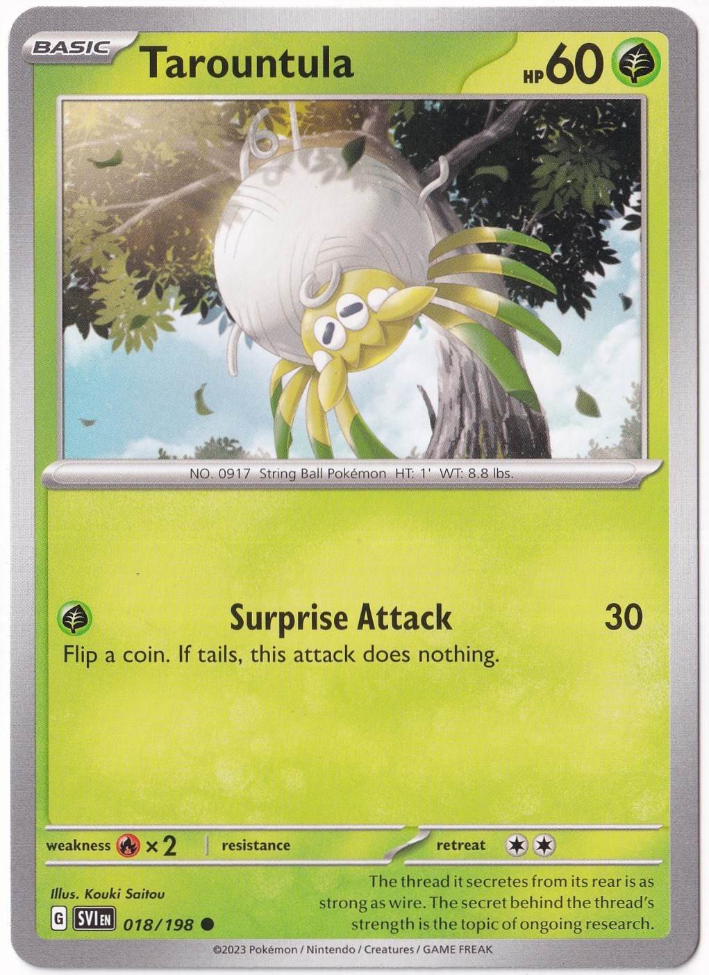 Scarlet & VioletTarountula 018/198 - Scarlet & Violet - Pokemon Kartı (Mint)