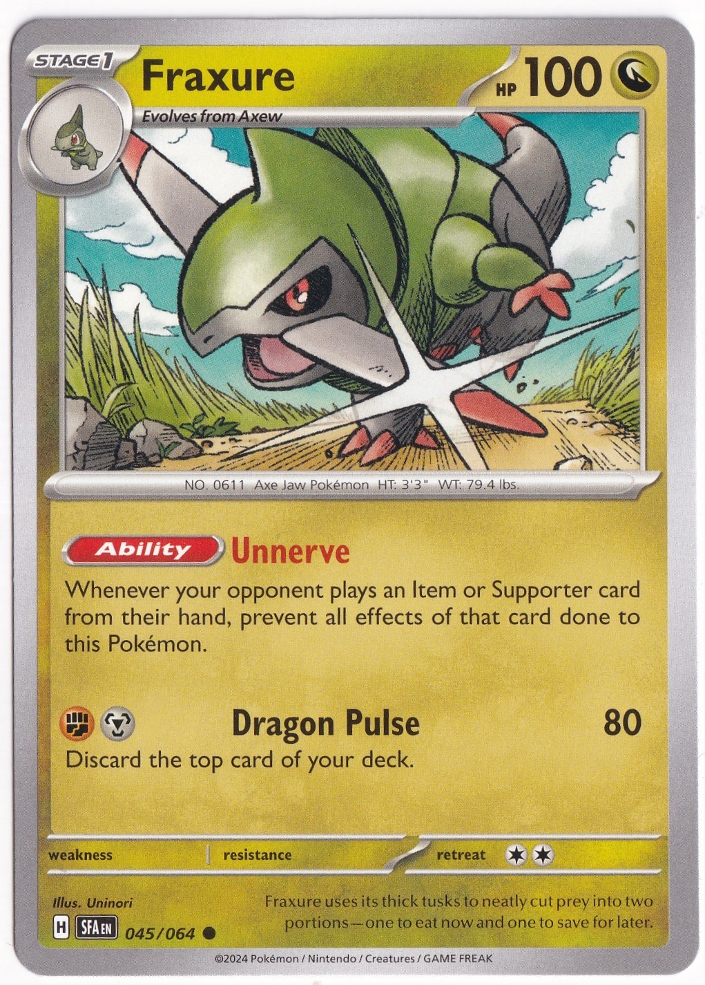 Shrouded FableFraxure 045/064 - Shrouded Fable - Pokemon Kartı (Mint)