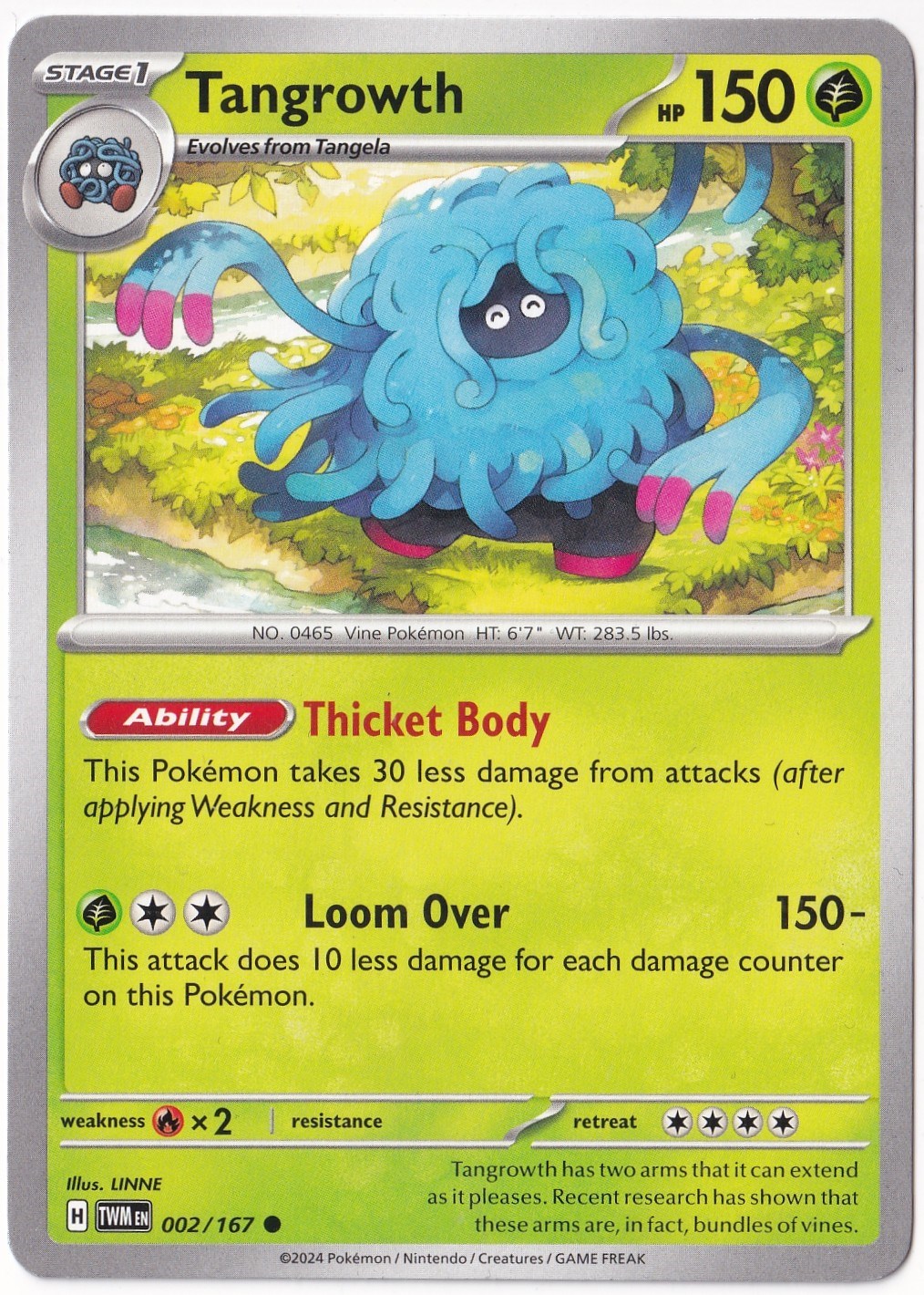 Shrouded FableTangrowth #2 Pokemon Twilight Masquerade Pokemon Oyun Kartı