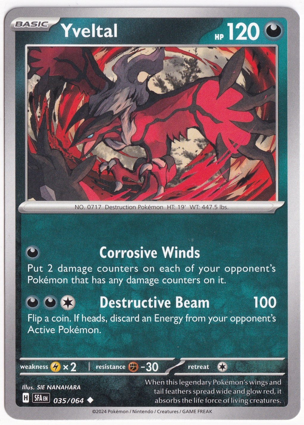 Shrouded FableYveltal #35 Pokemon Shrouded Fable Pokemon Oyun Kartı