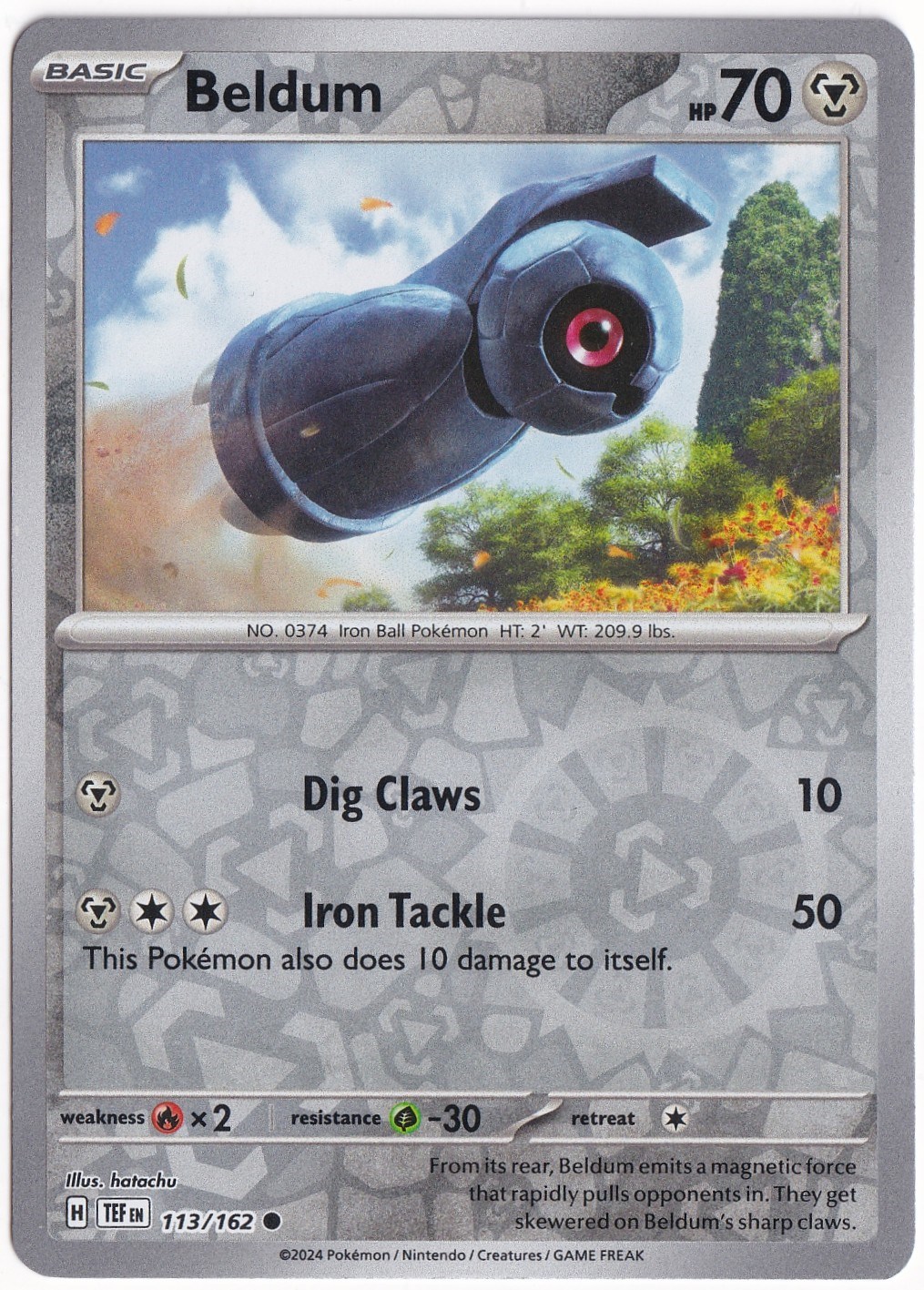 Temporal ForcesBeldum [Reverse Holo] #113 - Temporal Forces - Pokemon Kartı (Mint)