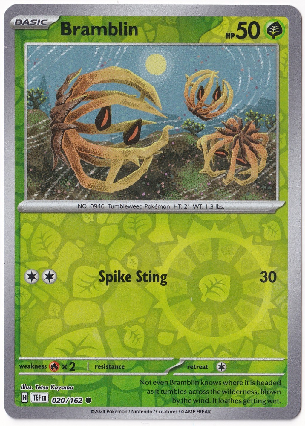 Temporal ForcesBramblin [Reverse Holo] 020/162 - Temporal Forces - Pokemon Kartı (Mint)