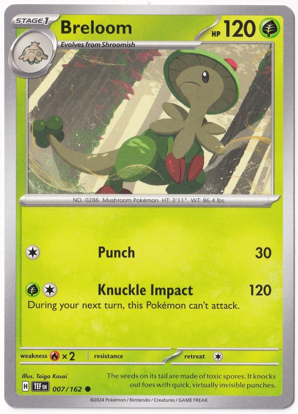 Temporal ForcesBreloom 007/162 - Temporal Forces - Pokemon Kartı (Mint)