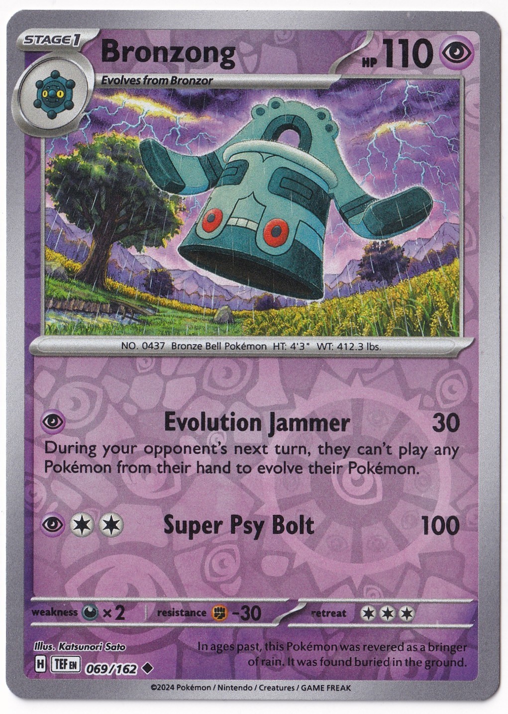 Temporal ForcesBronzong [Reverse Holo] 069/162 - Temporal Forces - Pokemon Kartı (Mint)