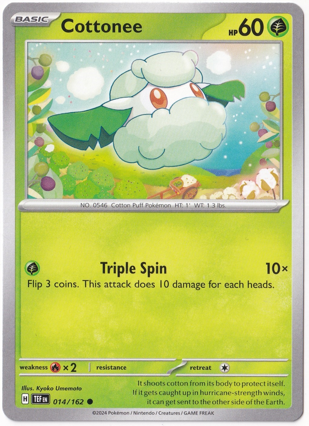 Temporal ForcesCottonee 014/162 - Temporal Forces - Pokemon Kartı (Mint)