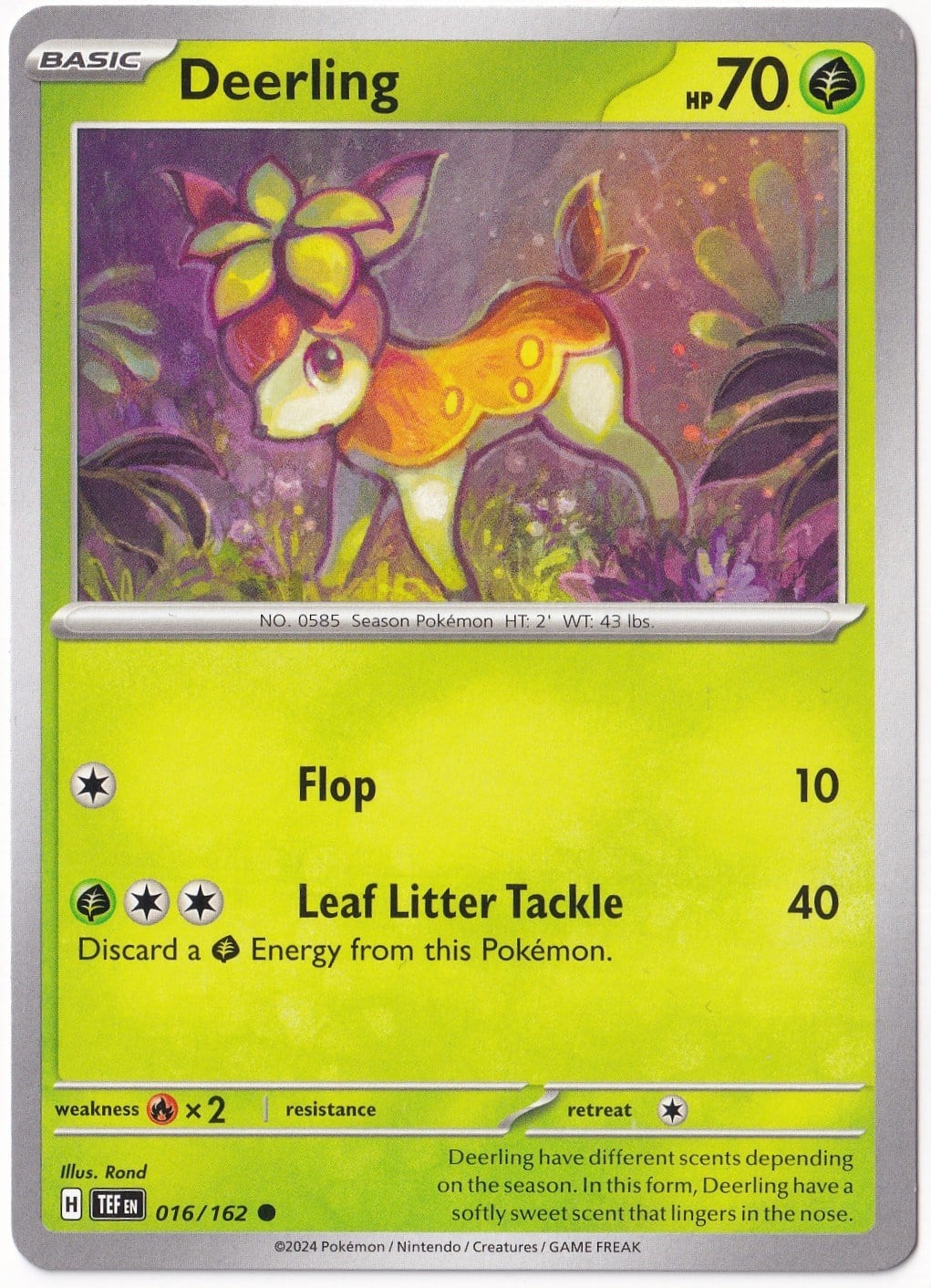 Temporal ForcesDeerling 016/162 - Temporal Forces - Pokemon Kartı (Mint)