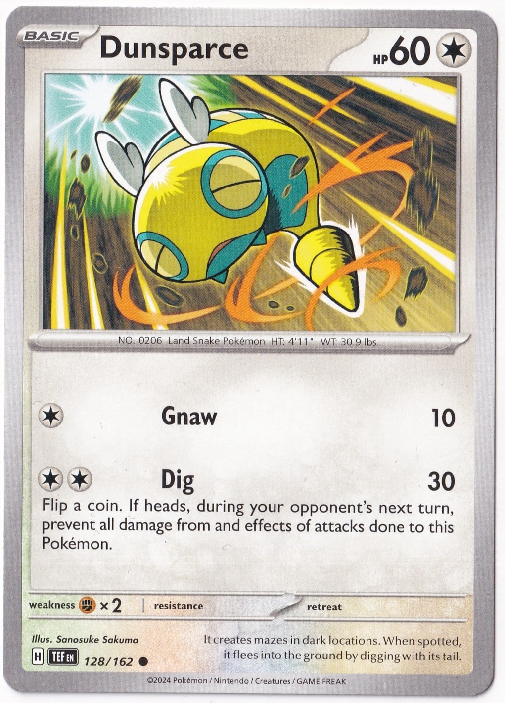 Temporal ForcesDunsparce 128/162 - Temporal Forces - Pokemon Kartı (Mint)