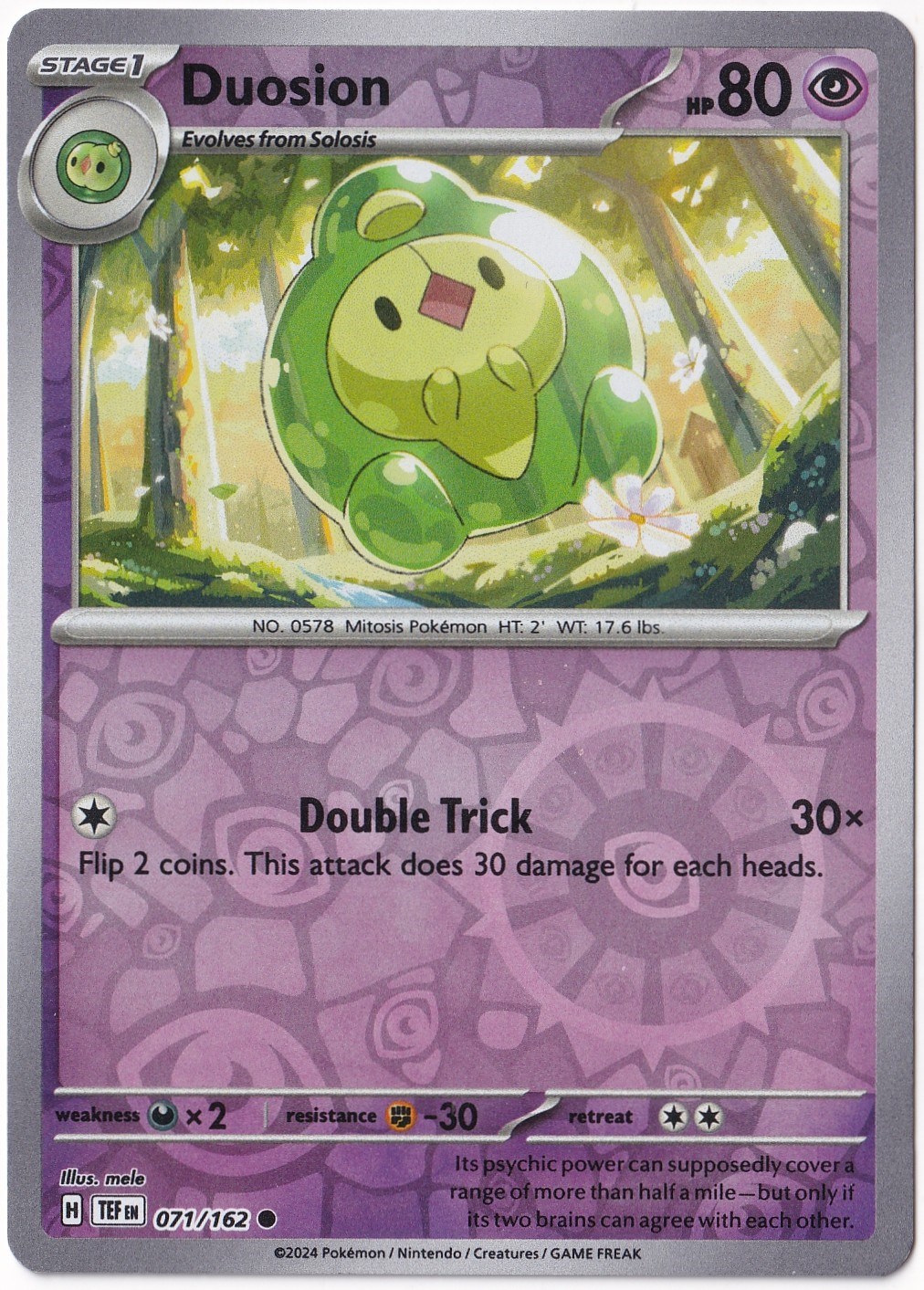 Temporal ForcesDuosion [Reverse Holo] 071/162 - Temporal Forces - Pokemon Kartı (Mint)
