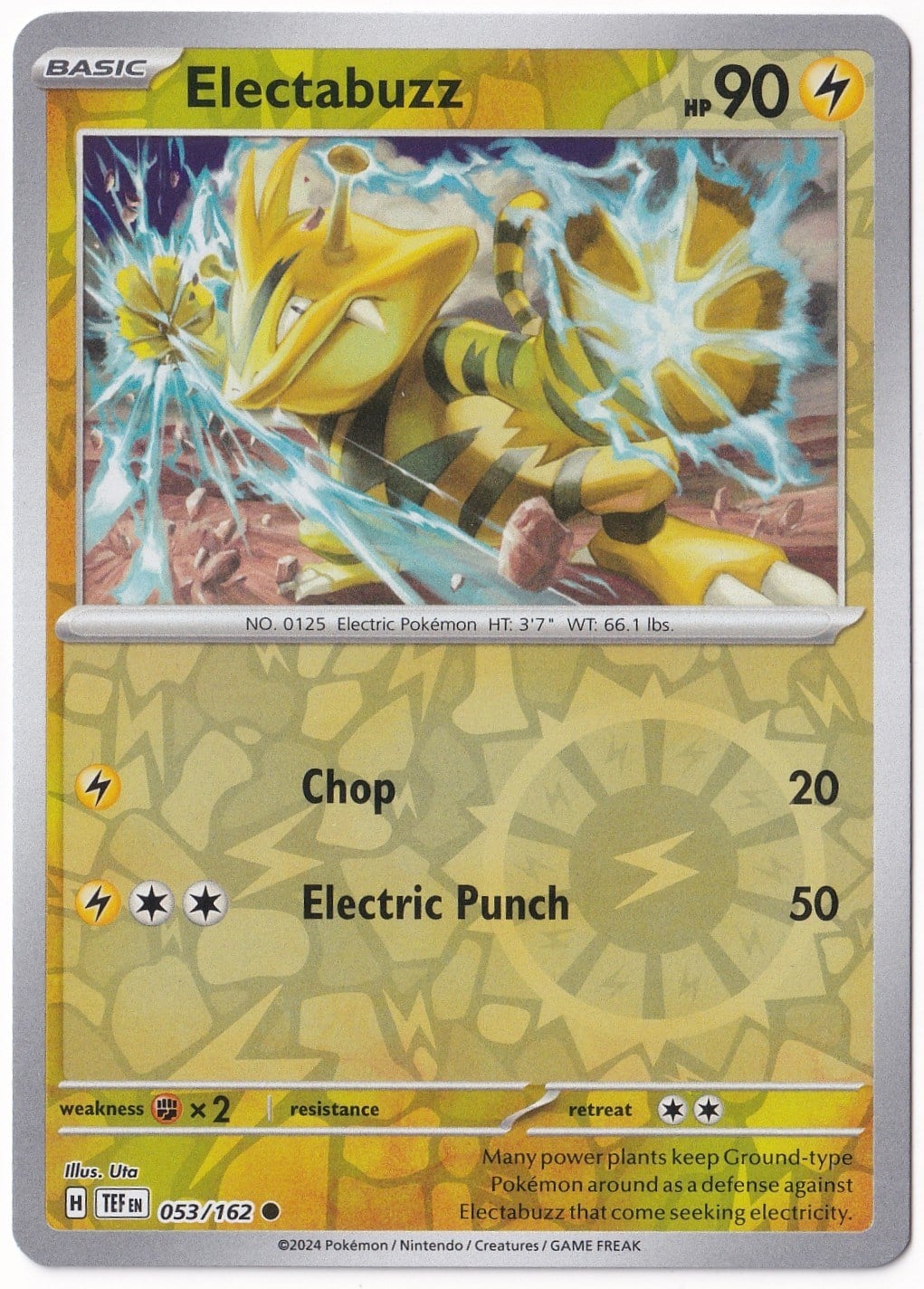 Temporal ForcesElectabuzz [Reverse Holo] 053/162 - Temporal Forces - Pokemon Kartı (Mint)
