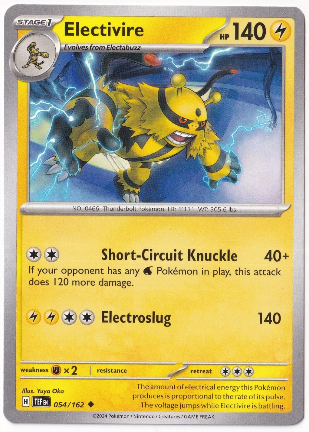 Temporal ForcesElectivire 054/162 - Temporal Forces - Pokemon Kartı (Mint)