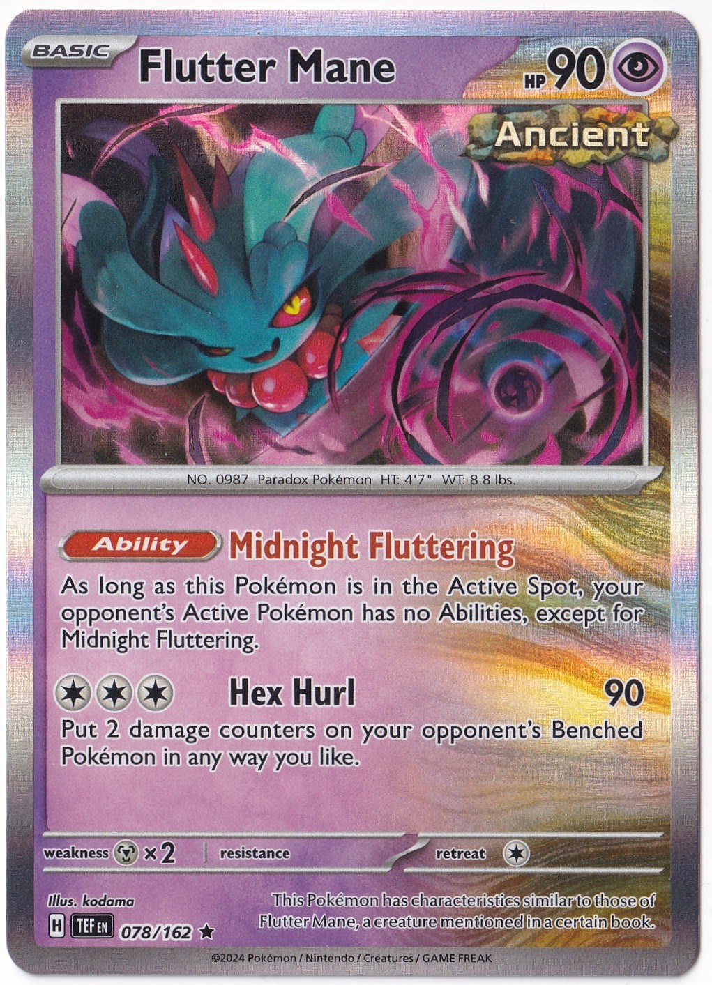 Temporal ForcesFlutter Mane [Holo] 078/162 - Temporal Forces - Pokemon Kartı (Mint)