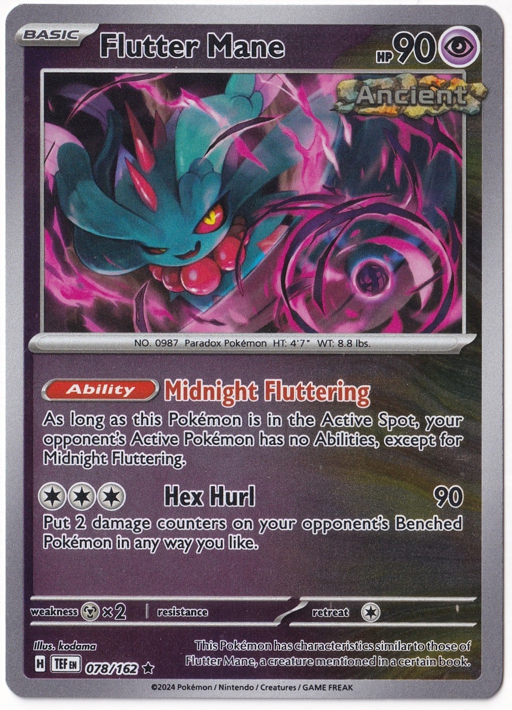 Temporal ForcesFlutter Mane [Reverse Holo] 078/162 - Temporal Forces - Pokemon Kartı (Mint)