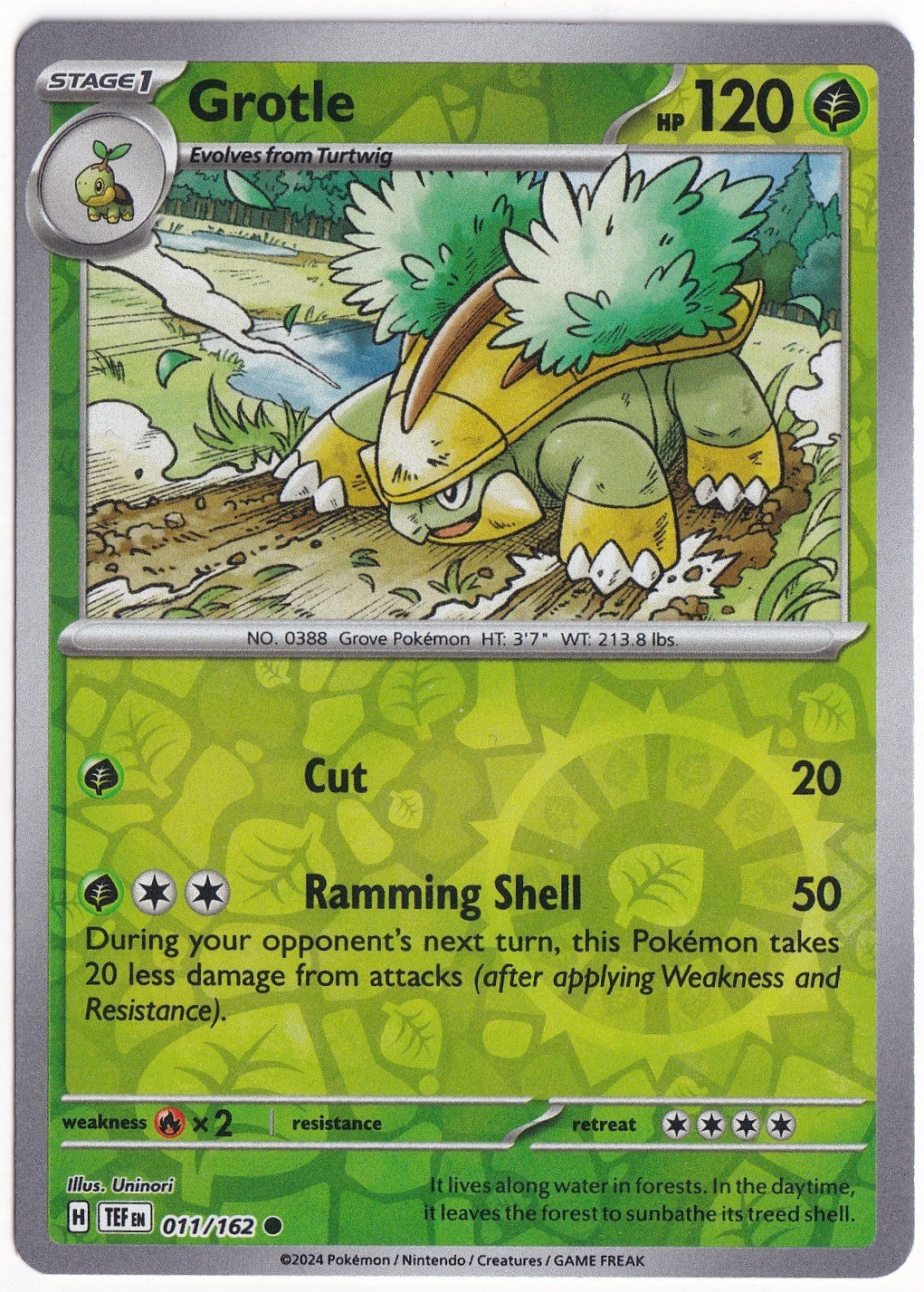 Temporal ForcesGrotle [Reverse Holo] 011/162 - Temporal Forces - Pokemon Kartı (Mint)