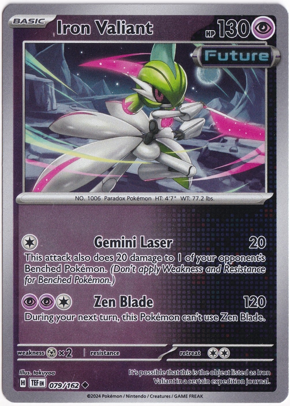 Temporal ForcesIron Valiant [Reverse Holo] 079/162 - Temporal Forces - Pokemon Kartı (Mint)