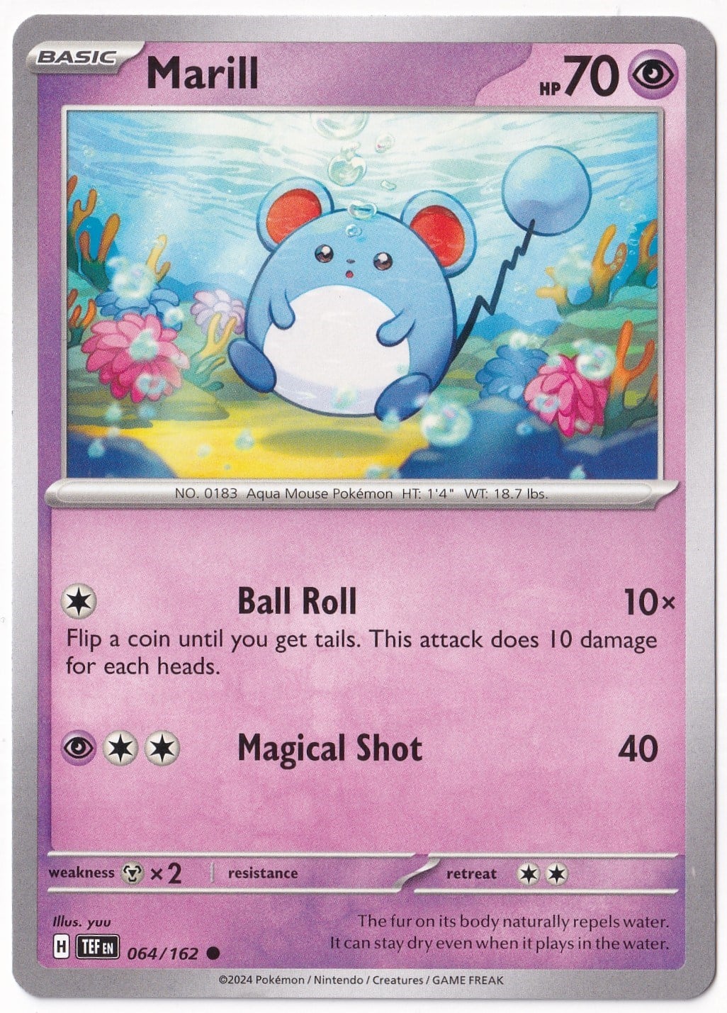 Temporal ForcesMarill 064/162 - Temporal Forces - Pokemon Kartı (Mint)