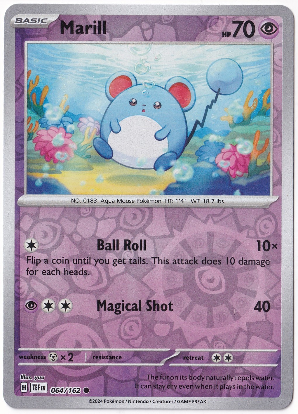 Temporal ForcesMarill [Reverse Holo] 064/162 - Temporal Forces - Pokemon Kartı (Mint)