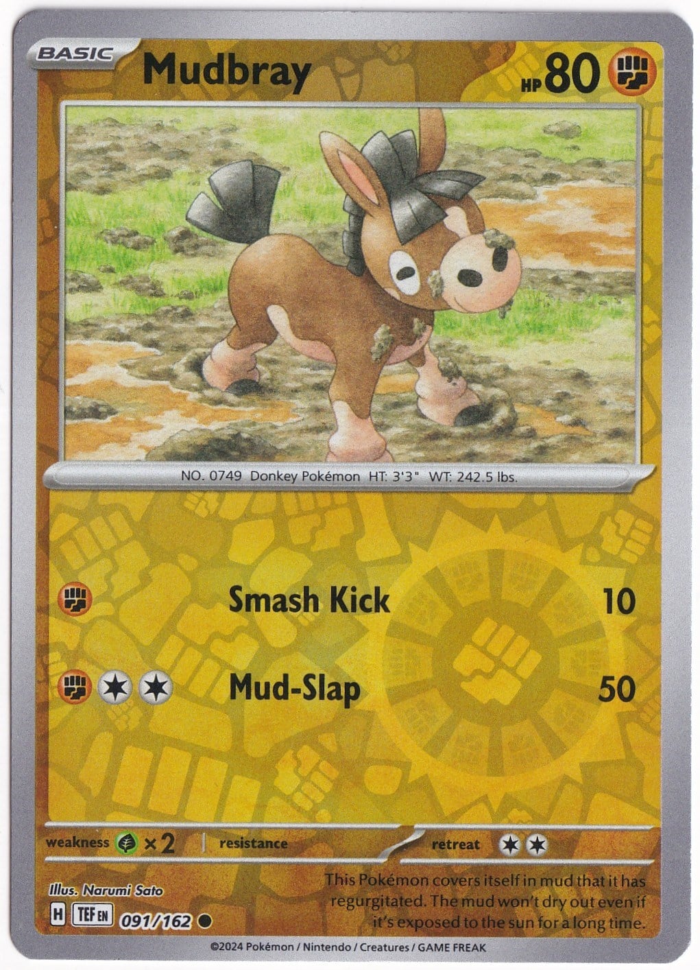 Temporal ForcesMudbray [Reverse Holo] 091/162 - Temporal Forces - Pokemon Kartı (Mint)