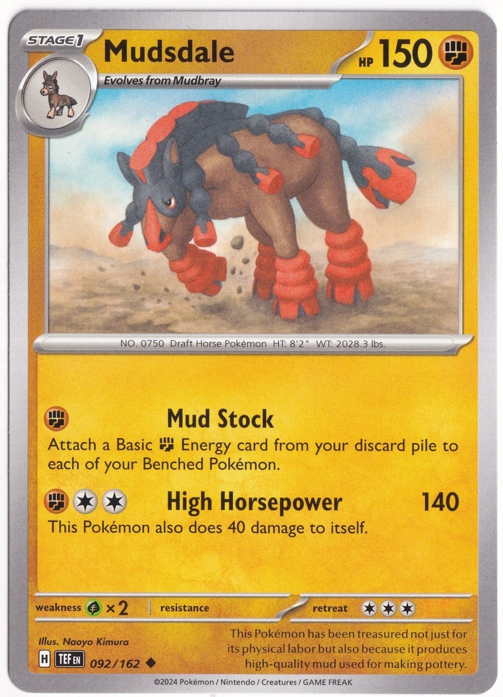 Temporal ForcesMudsdale 092/162 - Temporal Forces - Pokemon Kartı (Mint)