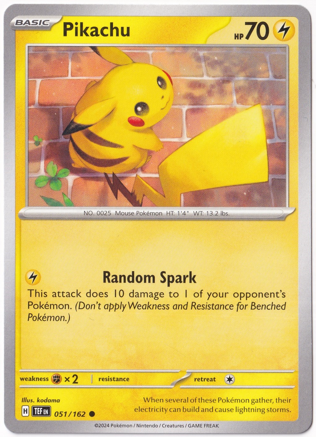 Temporal ForcesPikachu 051/162 - Temporal Forces - Pokemon Kartı (Mint)
