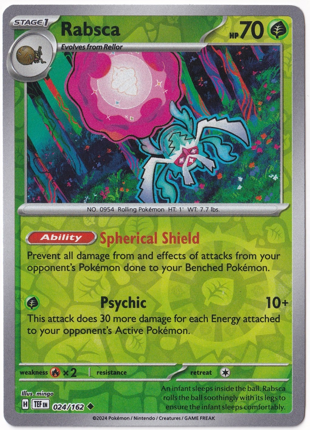 Temporal ForcesRabsca [Reverse Holo] 024/162 - Temporal Forces - Pokemon Kartı (Mint)