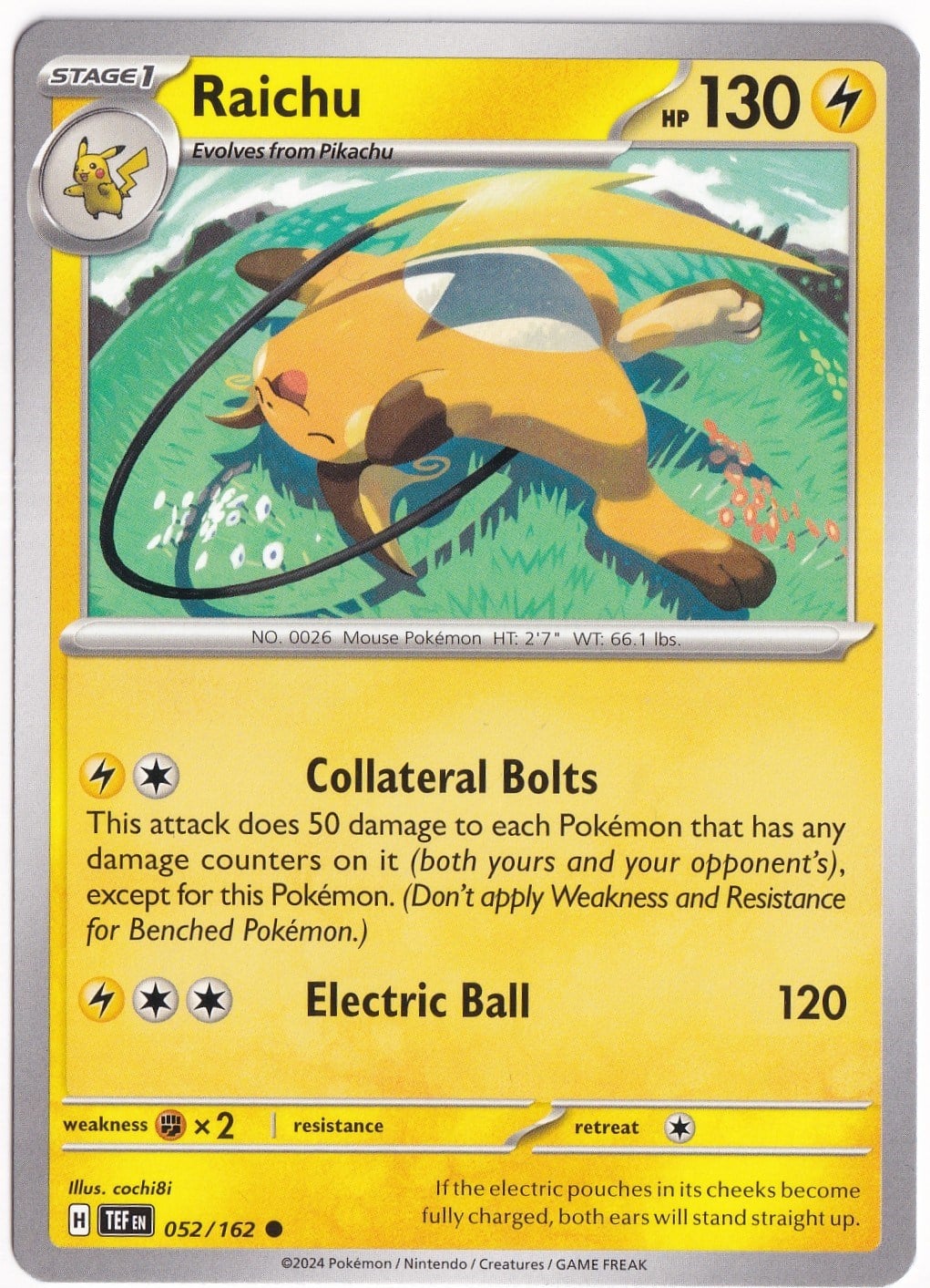 Temporal ForcesRaichu 052/162 - Temporal Forces - Pokemon Kartı (Mint)