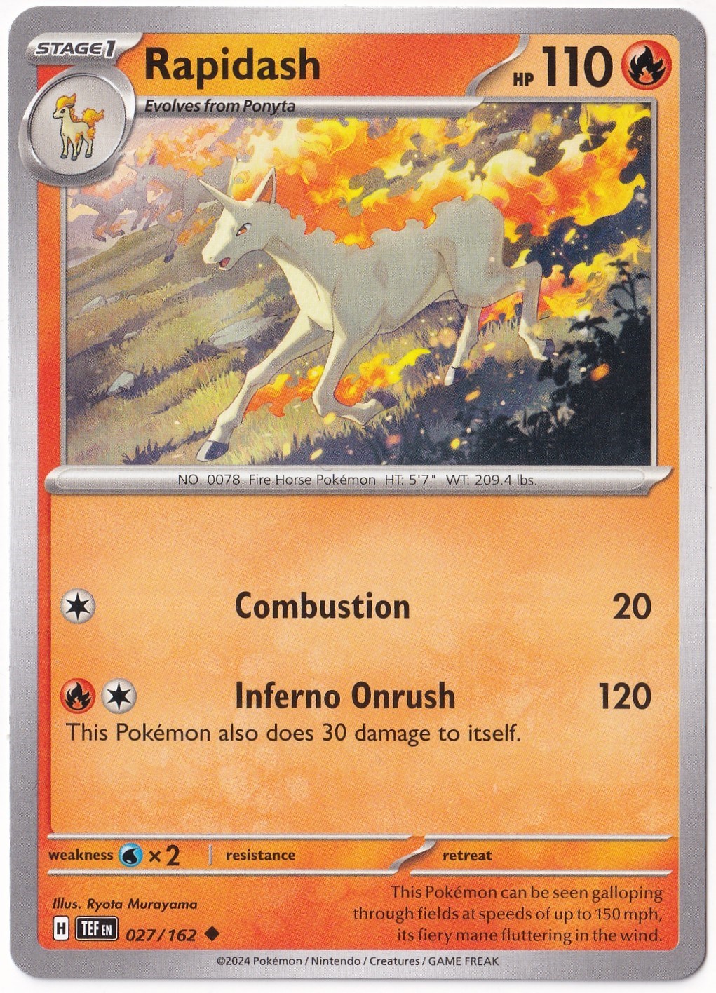 Temporal ForcesRapidash 027/162 - Temporal Forces - Pokemon Kartı (Mint)