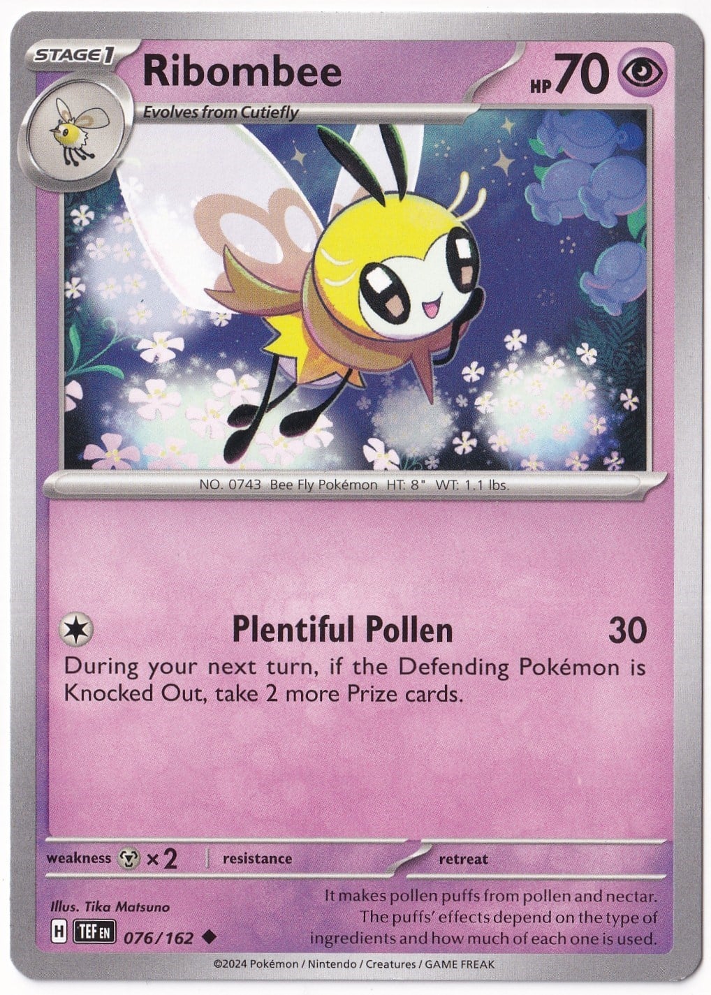Temporal ForcesRibombee 076/162 - Temporal Forces - Pokemon Kartı (Mint)