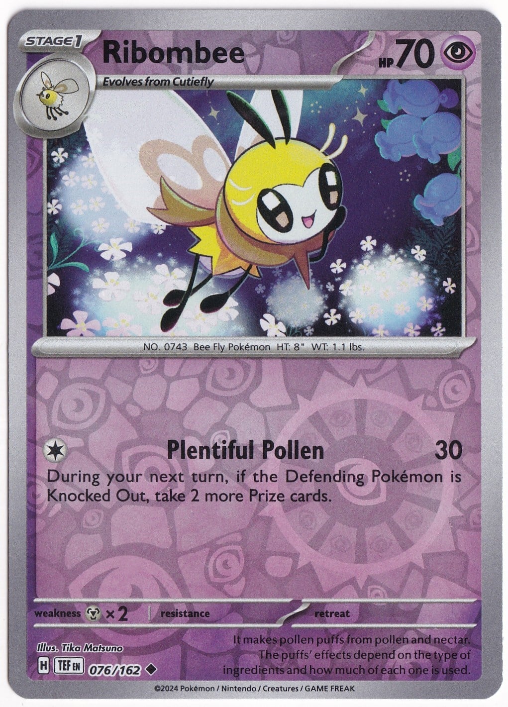 Temporal ForcesRibombee [Reverse Holo] 076/162 - Temporal Forces - Pokemon Kartı (Mint)