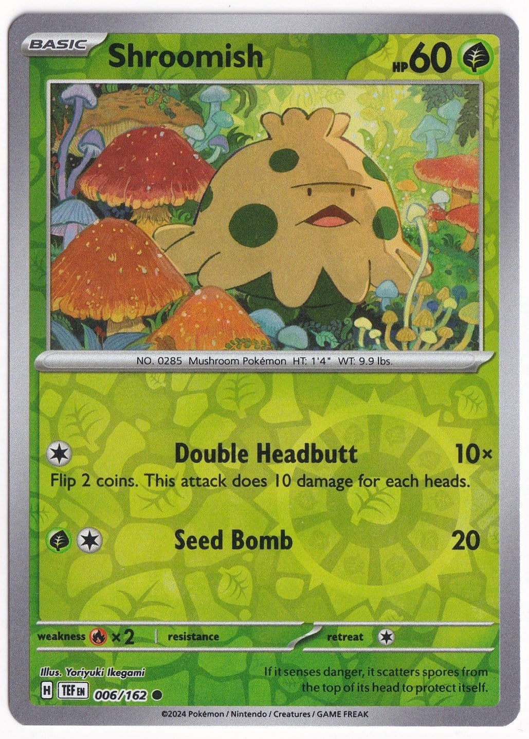 Temporal ForcesShroomish [Reverse Holo] 006/162 - Temporal Forces - Pokemon Kartı (Mint)
