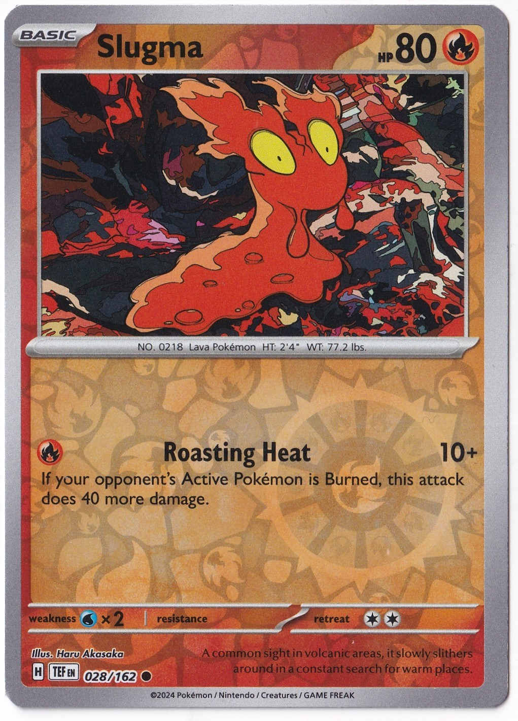 Temporal ForcesSlugma [Reverse Holo] 028/162 - Temporal Forces - Pokemon Kartı (Mint)