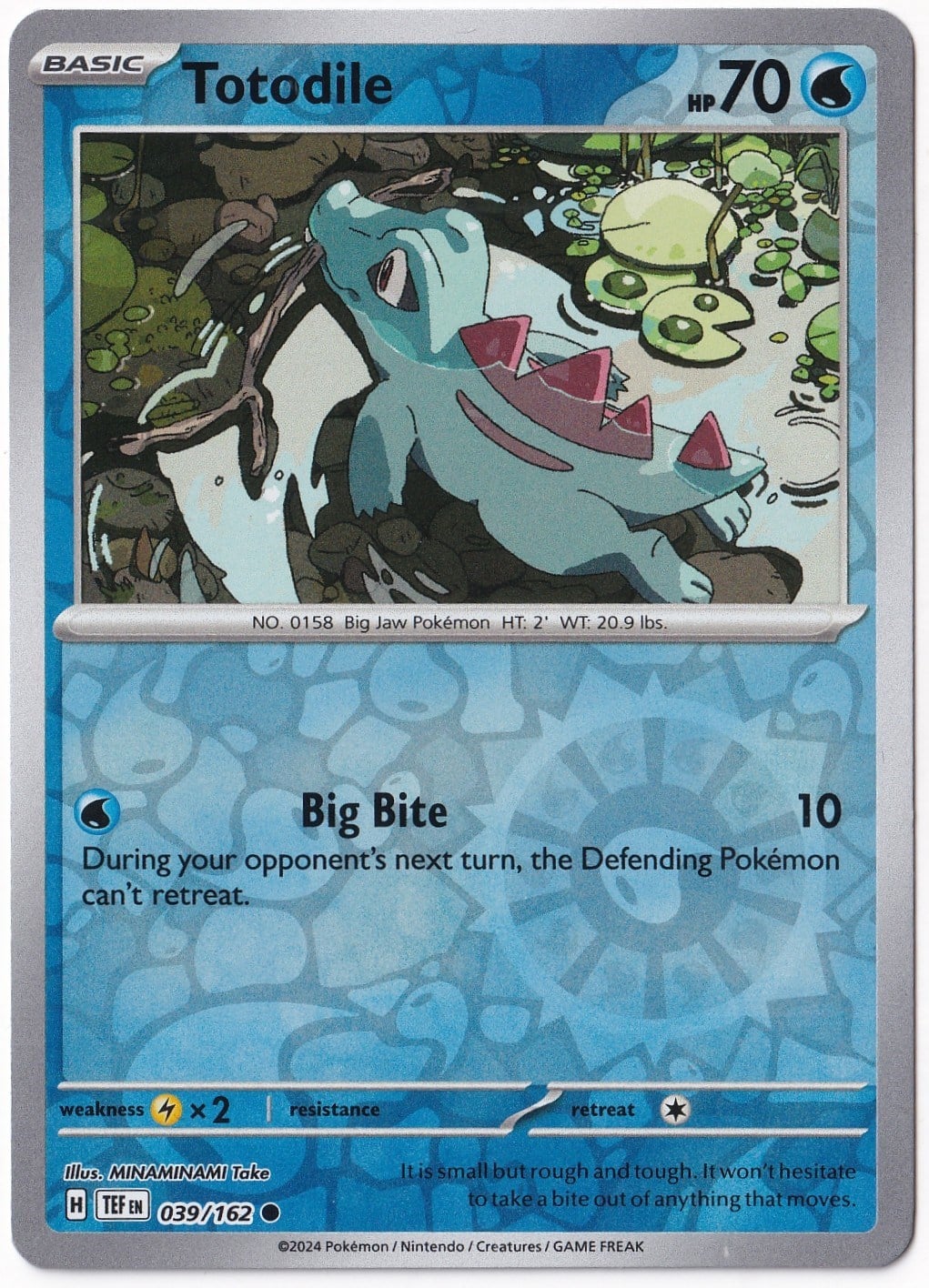 Temporal ForcesTotodile [Reverse Holo] 039/162 - Temporal Forces - Pokemon Kartı (Mint)