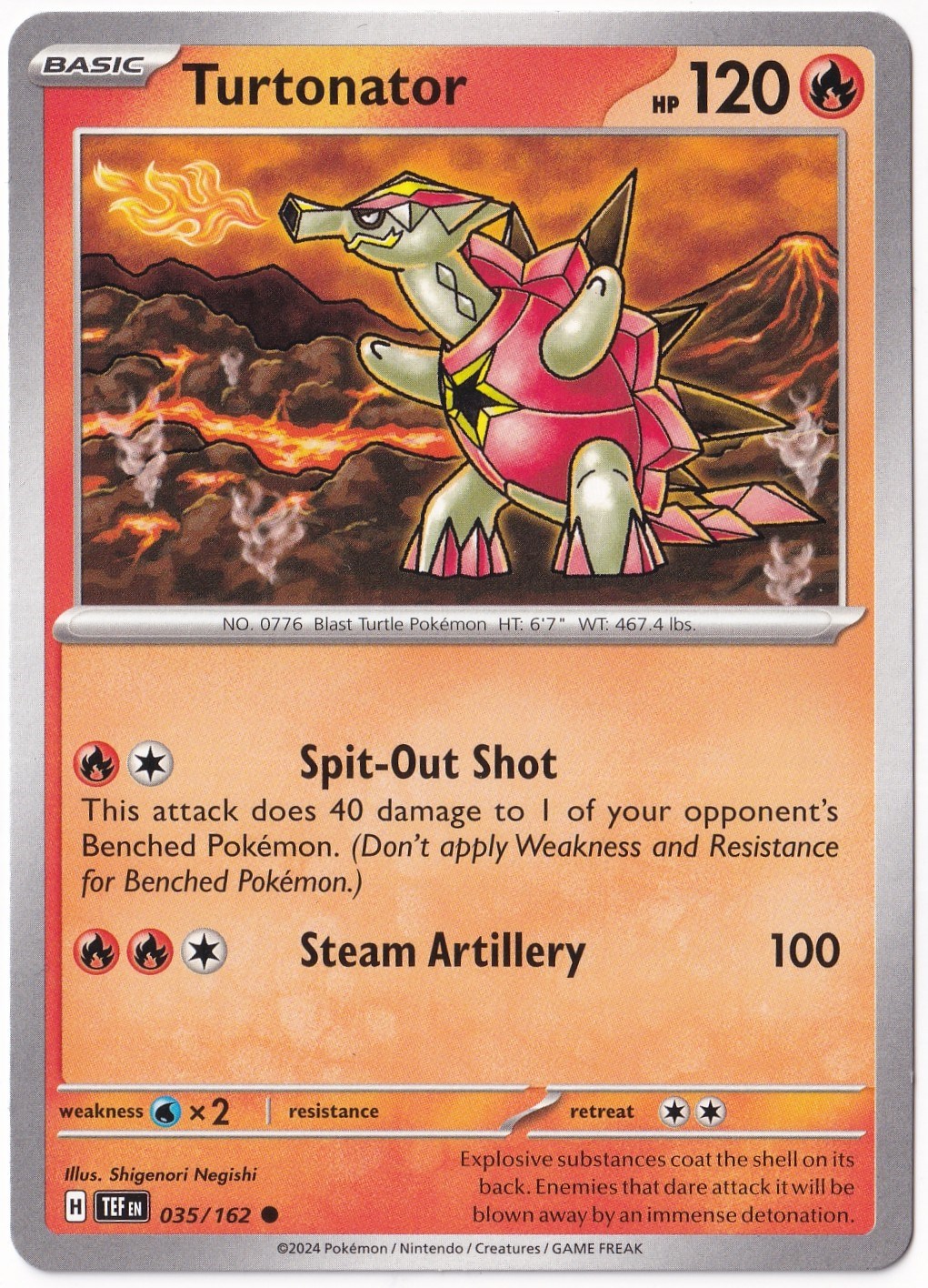 Temporal ForcesTurtonator 035/162 - Temporal Forces - Pokemon Kartı (Mint)