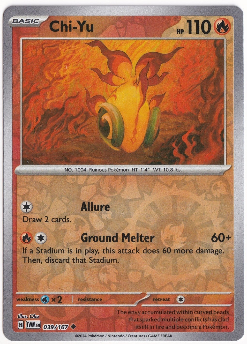 Twilight MasqueradeChi-Yu [Reverse Holo] 039/167 - Twilight Masquerade - Pokemon Kartı (Mint)