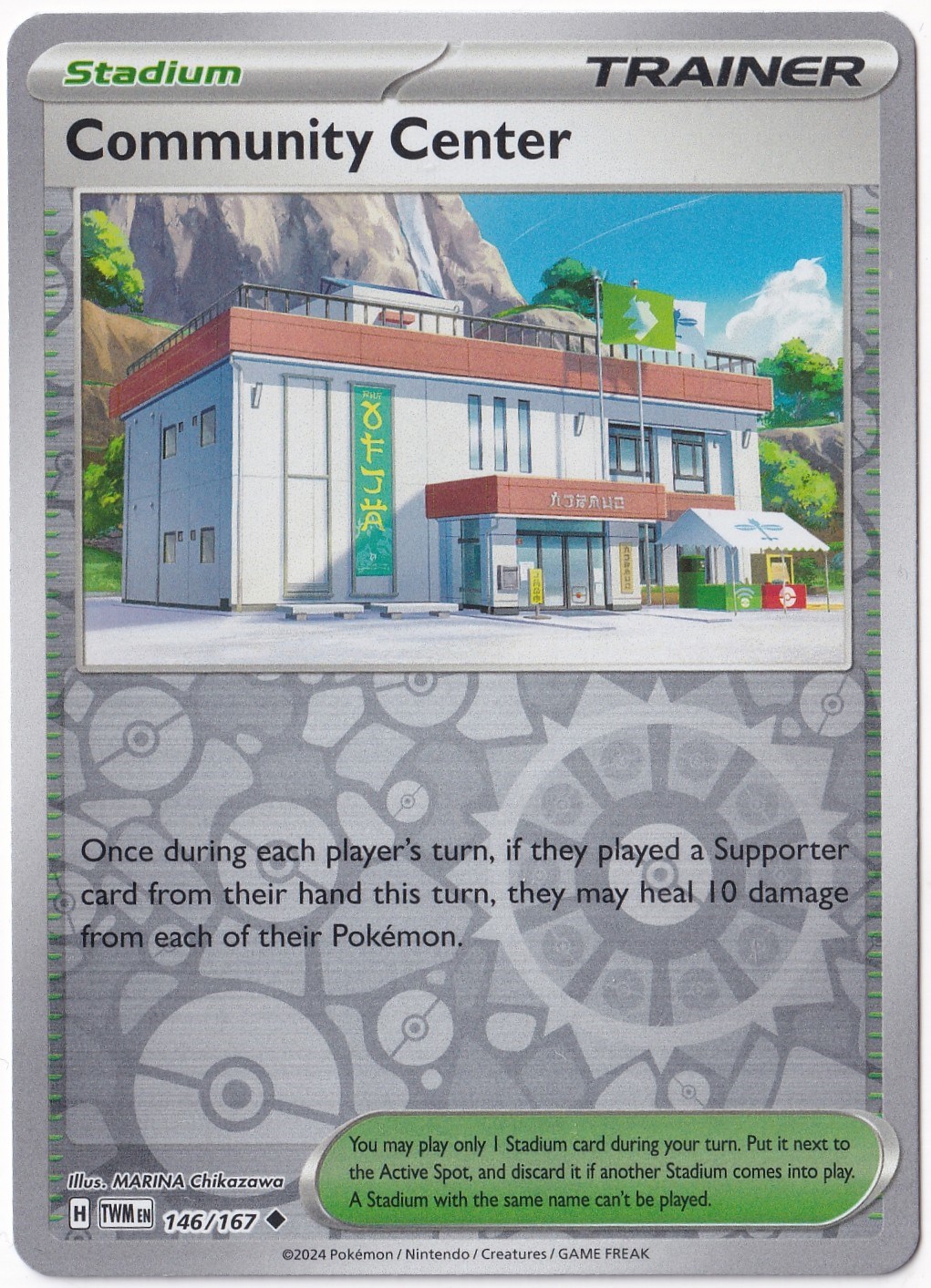 Twilight MasqueradeCommunity Center [Reverse Holo] 146/167 - Twilight Masquerade - Pokemon Kartı (Mint)