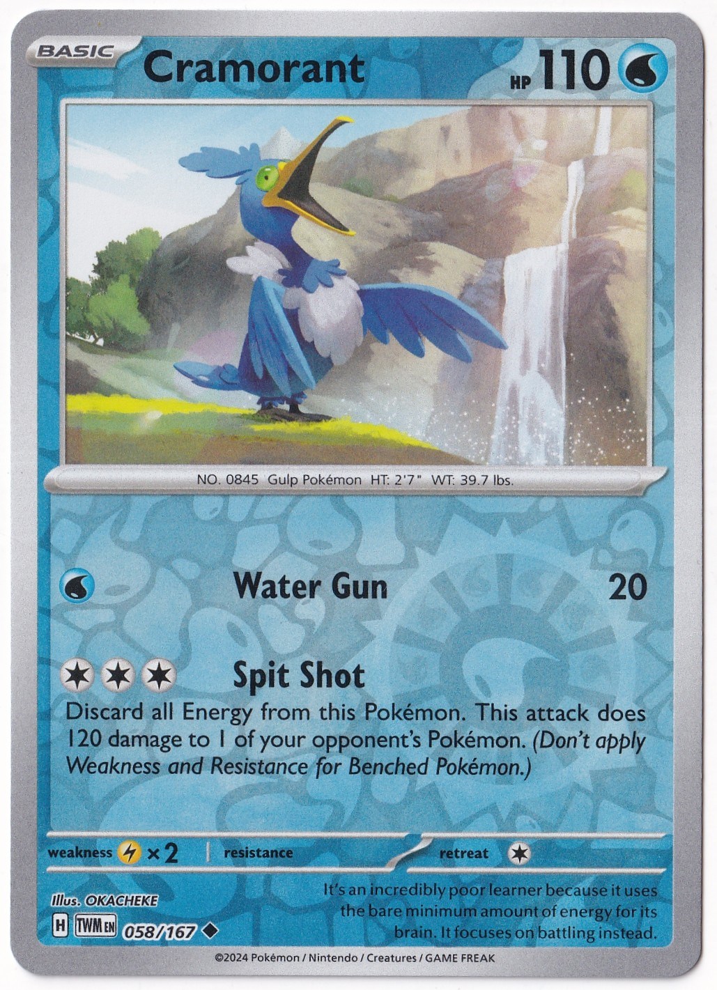 Twilight MasqueradeCramorant [Reverse Holo] 058/167 - Twilight Masquerade - Pokemon Kartı (Mint)