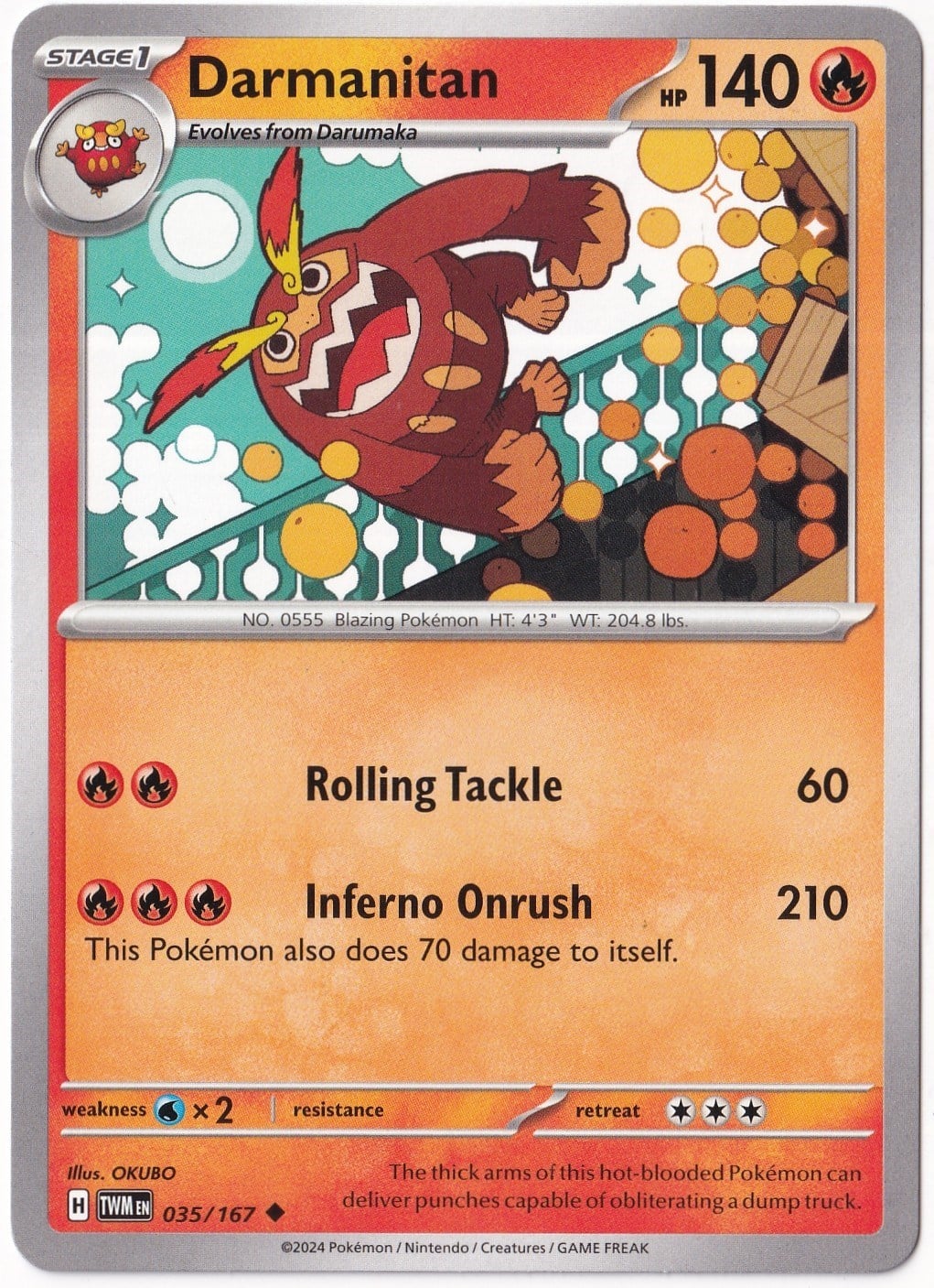 Twilight MasqueradeDarmanitan 035/167 - Twilight Masquerade - Pokemon Kartı (Mint)