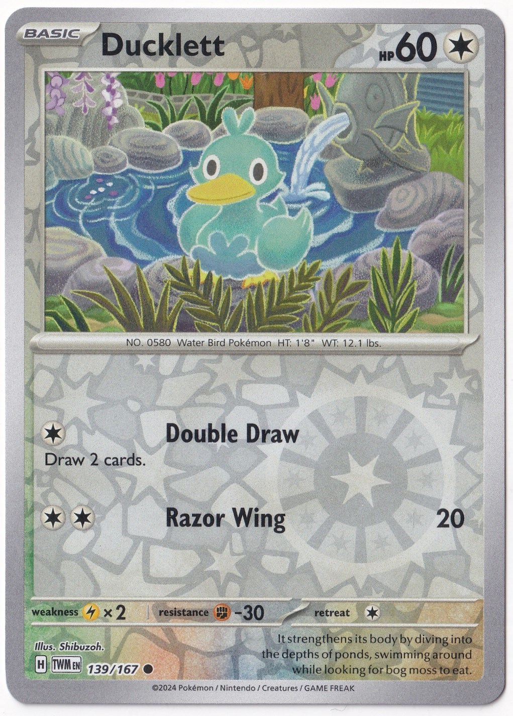 Twilight MasqueradeDucklett [Reverse Holo] 139/167 - Twilight Masquerade - Pokemon Kartı (Mint)