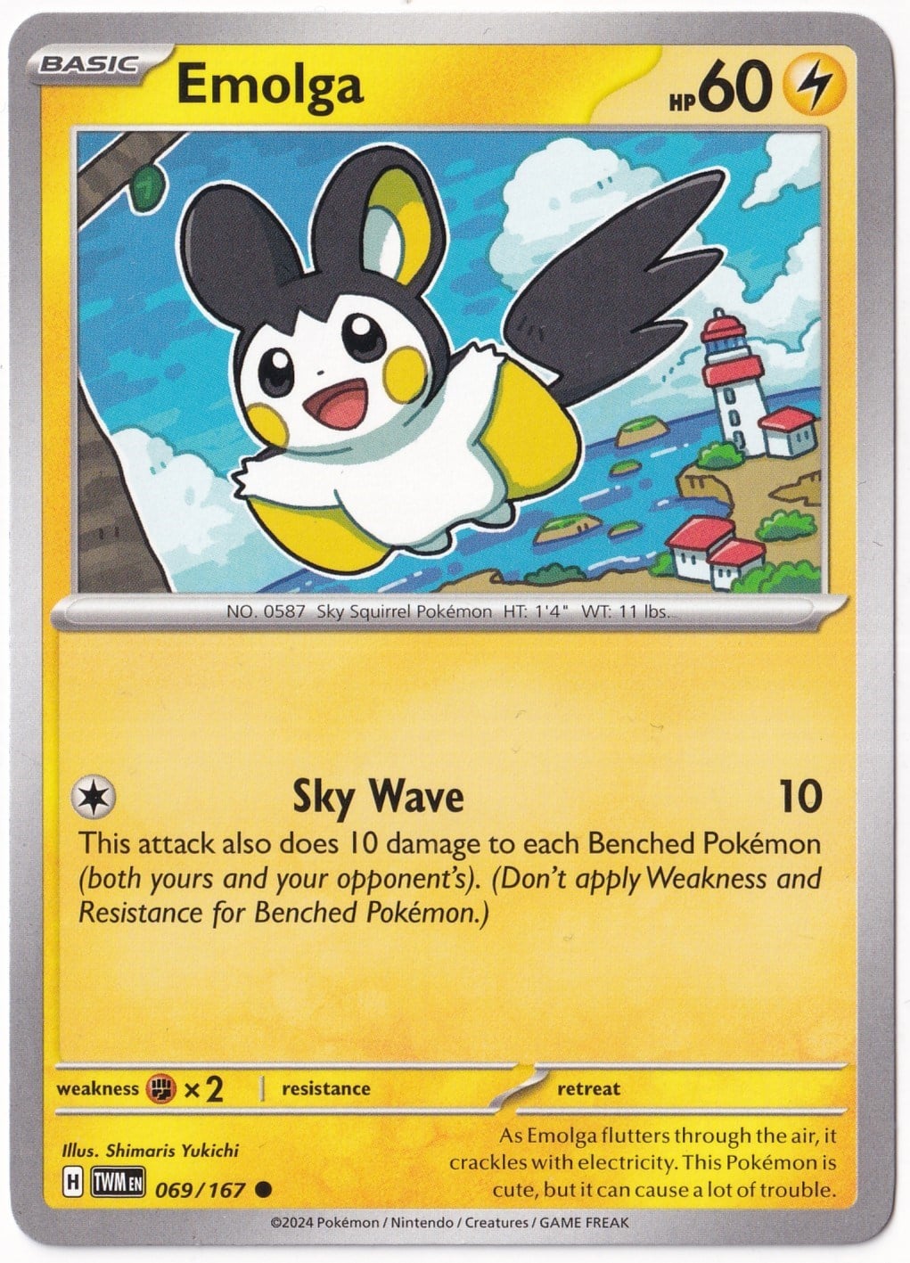 Twilight MasqueradeEmolga 069/167 - Twilight Masquerade - Pokemon Kartı (Mint)