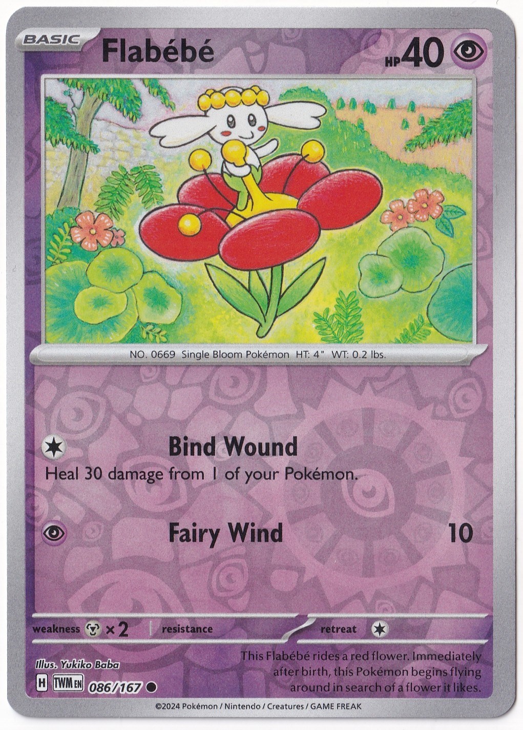 Twilight MasqueradeFlabebe [Reverse Holo] 086/167 - Twilight Masquerade - Pokemon Kartı (Mint)
