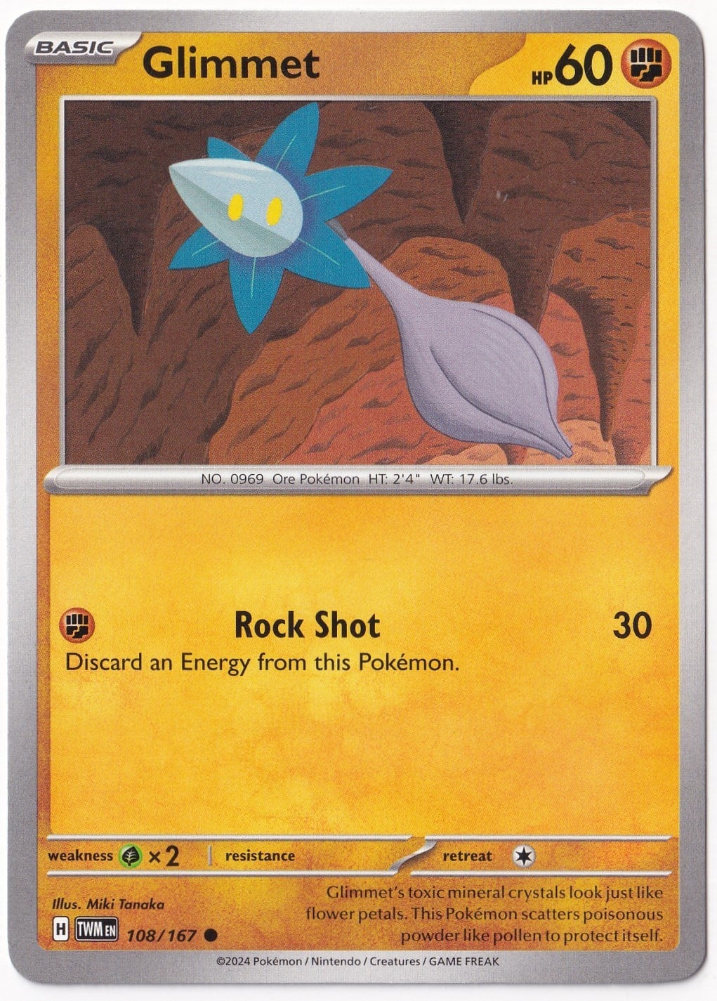 Twilight MasqueradeGlimmet 108/167 - Twilight Masquerade - Pokemon Kartı (Mint)