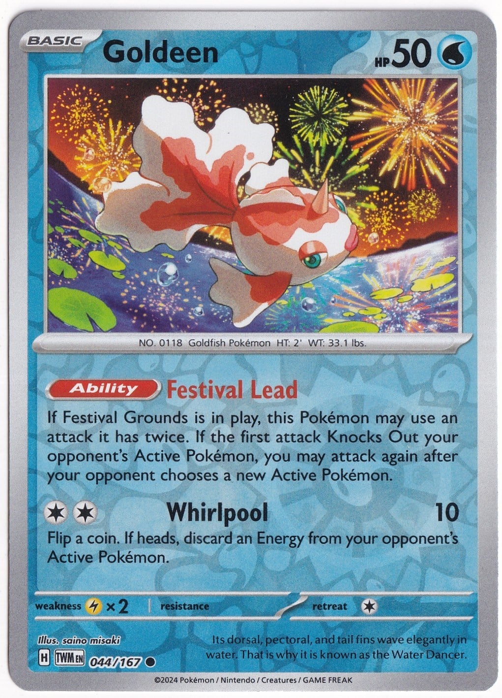 Twilight MasqueradeGoldeen [Reverse Holo] 044/167 - Twilight Masquerade - Pokemon Kartı (Mint)