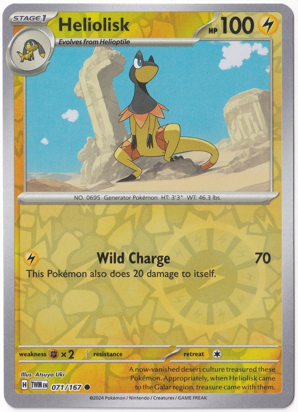 Twilight MasqueradeHeliolisk [Reverse Holo] 071/167 - Twilight Masquerade - Pokemon Kartı (Mint)
