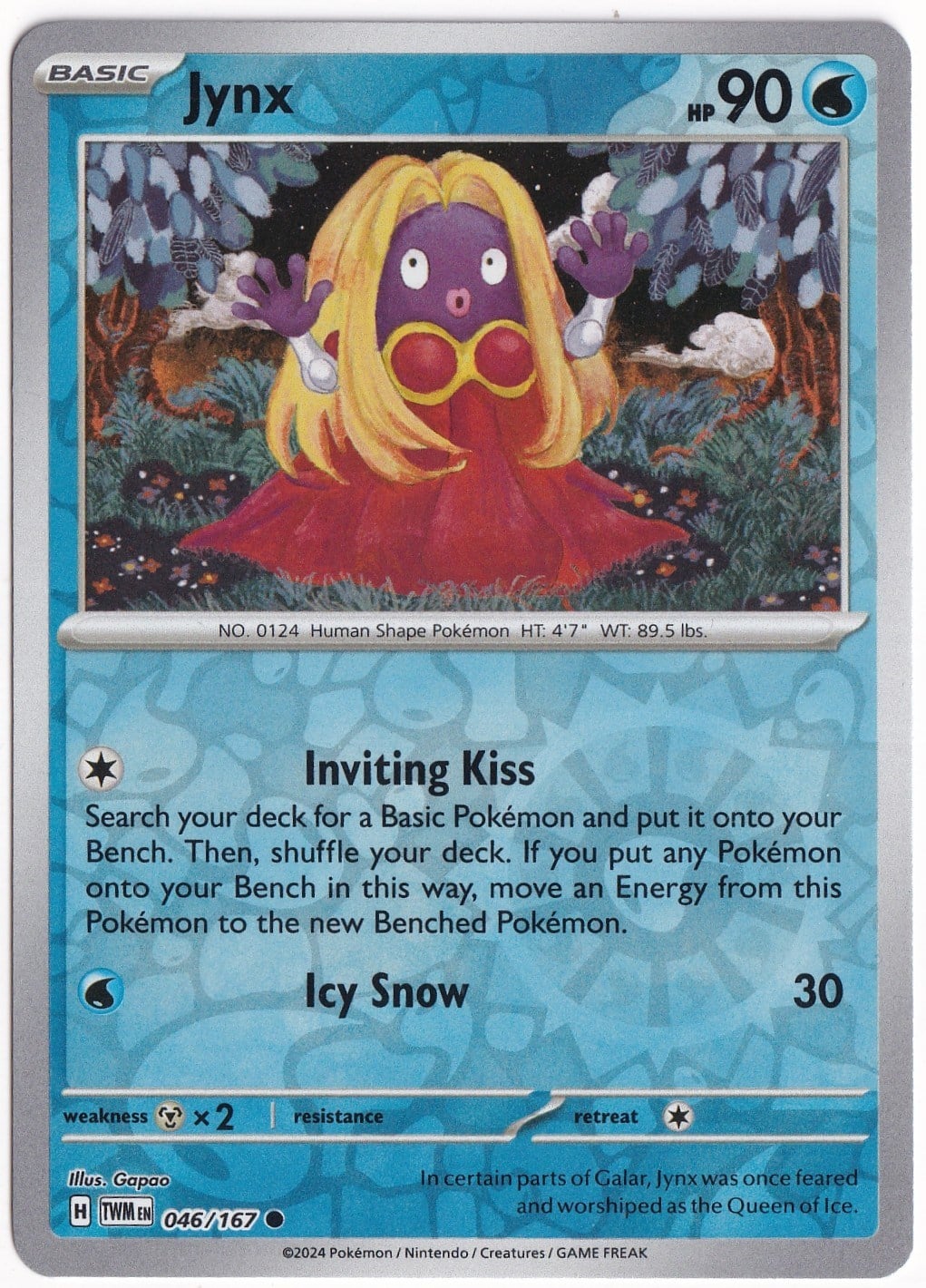 Twilight MasqueradeJynx [Reverse Holo] 046/167 - Twilight Masquerade - Pokemon Kartı (Mint)