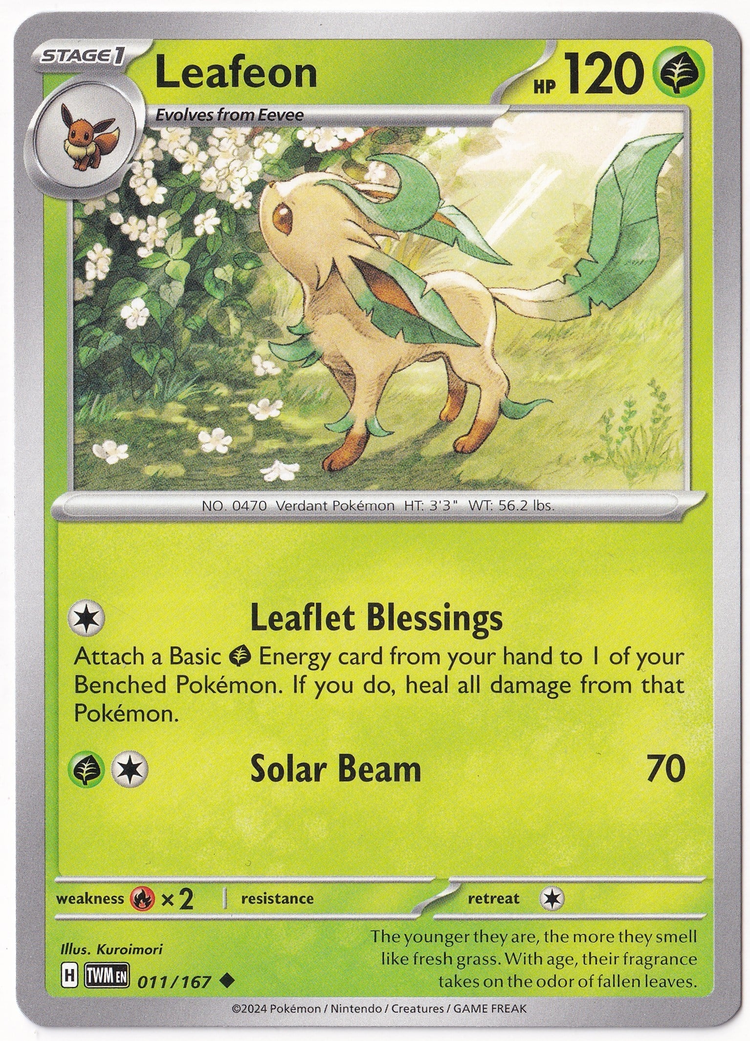 Twilight MasqueradeLeafeon 011/167 - Twilight Masquerade - Pokemon Kartı (Mint)