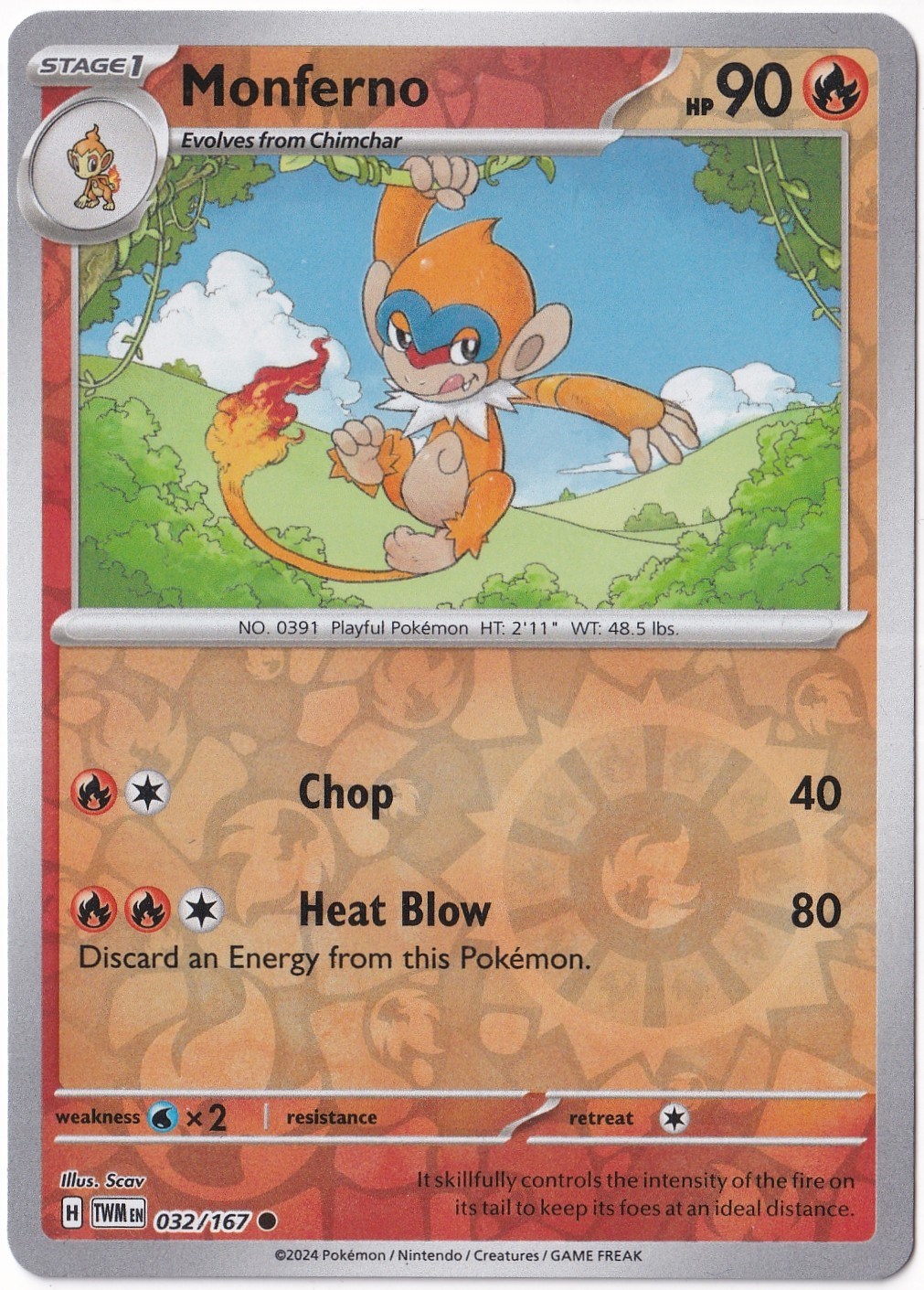 Twilight MasqueradeMonferno [Reverse Holo] 032/167 - Twilight Masquerade - Pokemon Kartı (Mint)